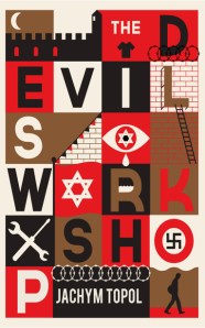 Book cover featuring a grid with soviet, nazi, and jewish symbols